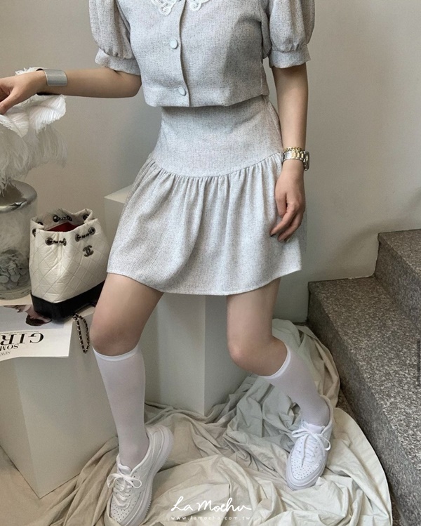 布蕾絲公主袖上衣